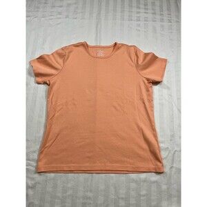 L.L.Bean Women’s Peach Soft Pima Cotton Short Sleeve T-Shirt Size Medium